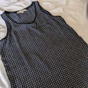 LOFT Black and White Silky Tank